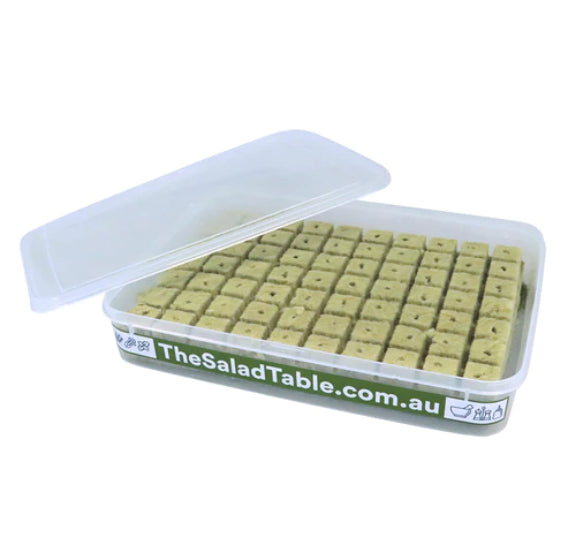 70 Premium Rockwool Grow Cubes in Propagation Tray