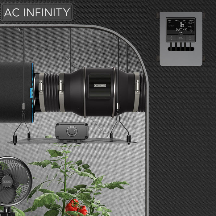 AC Infinity, Cloudline T6, Quiet Inline Duct Fan System with Temperature and Humidity Controller, 6 Inch - 150 MM