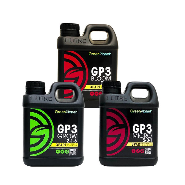Green Planet GP3 Set 1Ltr- Grow, Bloom & Micro