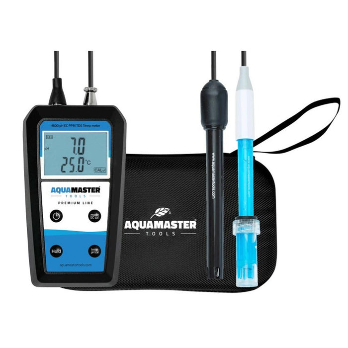 Aquamaster H600 Pro PH - EC - PPM - TDS - Temp Handheld (Case Inc)