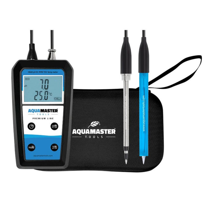 Aquamaster H600 Pro Substrate PH - EC - PPM - TDS - Temp Handheld (Case Inc)