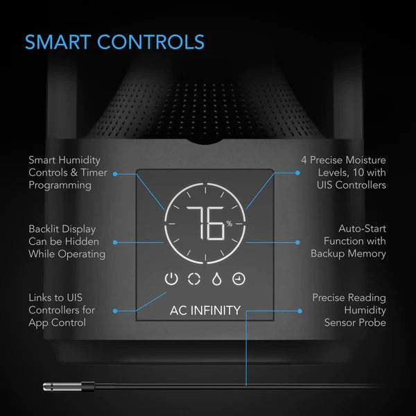 AC Infinity Cloudforge T3, Plant Humidifier, 4.5L, Smart controls w. targeted Vaporising