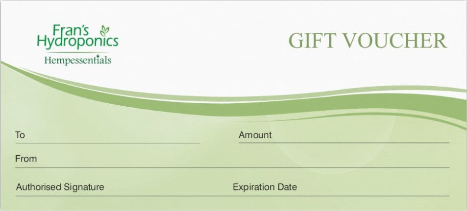 Fran's Hydroponics Gift Certificate