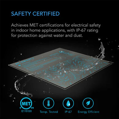 AC Infinity Suncore H3, Seedling Heat Mat with heat Controller, IP-67 Waterproof 25.4 x 52.70 CM