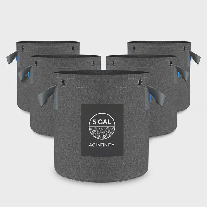AC Infinity Heavy Duty Fabric Pots, 5 per pack