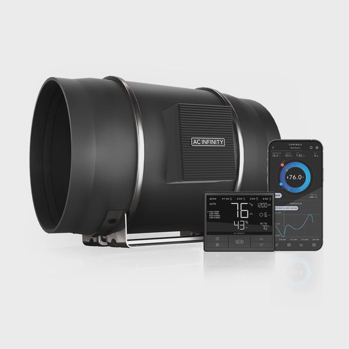 AC Infinity, Cloudline T10, Quiet Inline Duct Fan System with Temperature and Humidity Controller 69 Pro, 10 Inch - 250 MM