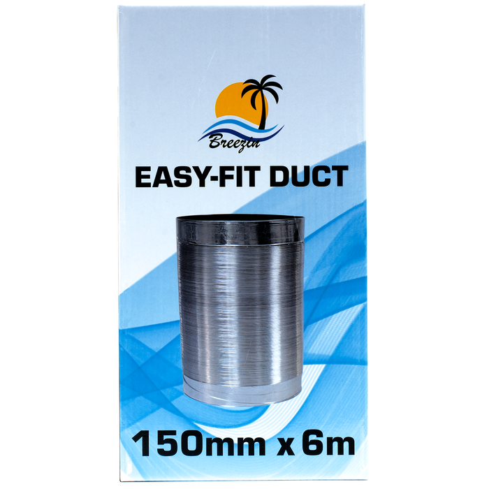 Breezin 150mm 6m Easy-Fit Ducting w/ 2x Clamps