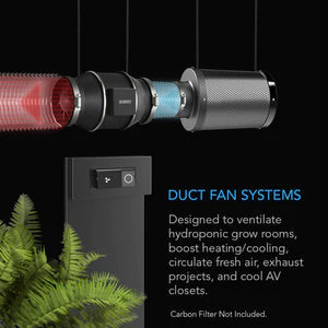 AC Infinity, Cloudline S8 Quiet Inline Duct Fan With Speed Controller, 8 Inch - 200 MM Graphic