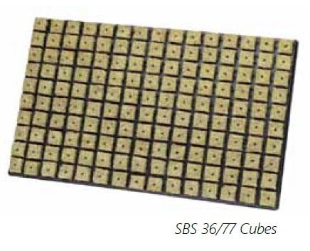 Hydroponic Medium - Grodan SBS 36/77 - 77 Cubes Per Tray