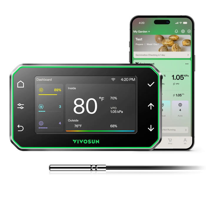 Pre-Order: Vivosun GrowHub E42A+ Controller for Grow Tent, Smart Environmental WiFi-Controller with Temperature, Humidity, VPD, Timer, Cycle, Schedule Controls, Cooling