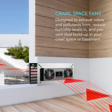 AC Infinity AIR TITAN T8, Crawl Space and Basement Ventilator Fan, WiFi-Integrated Controls, IP-55 Rated, Exhaust