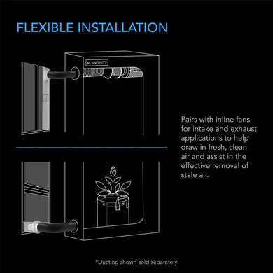 Window Duct Kit, Adjustable Vent Port For Inline Fans