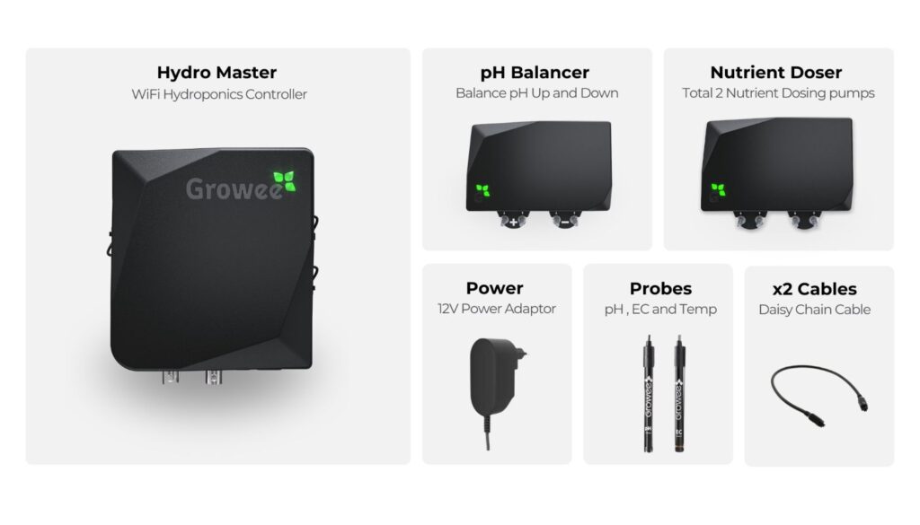 Growee Starter Combo – Dual pH Control & 2 Parts Dosing system
