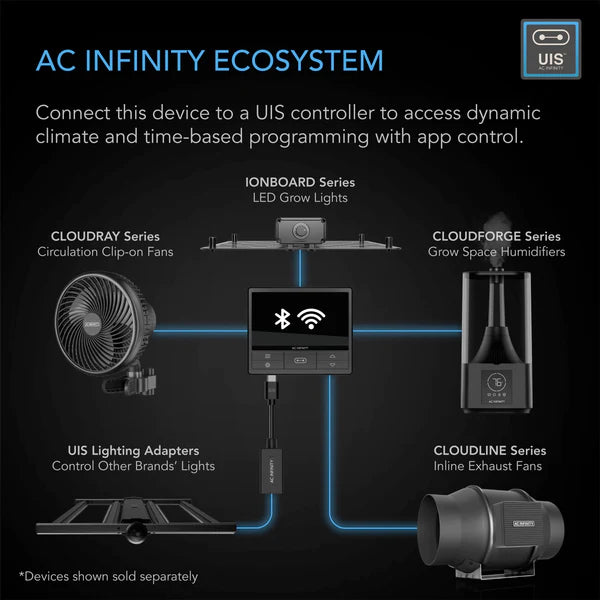 AC Infinity Cloudforge T3, Plant Humidifier, 4.5L, Smart controls w. targeted Vaporising