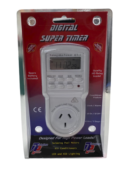 Nakajima Timer Digital - Heavy Duty Contactor - One second capable