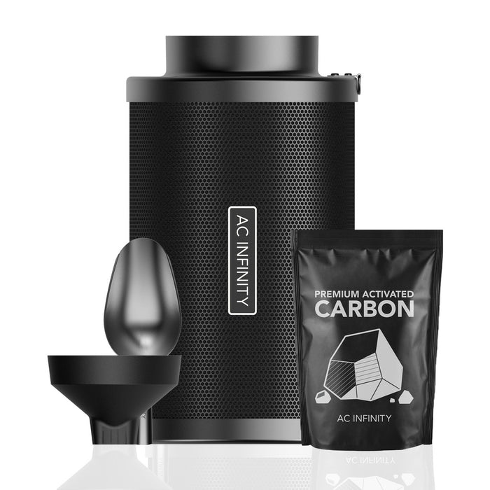 AC Infinity Refillable Carbon Filter Kit, With Charcoal Refill (Various Sizes)