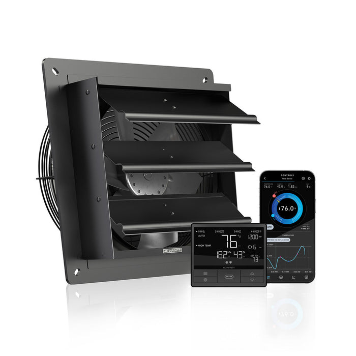 AC Infinity Airlift, Shutter Exhaust Ventilation Fan, Temperature And Humidity Controller 69