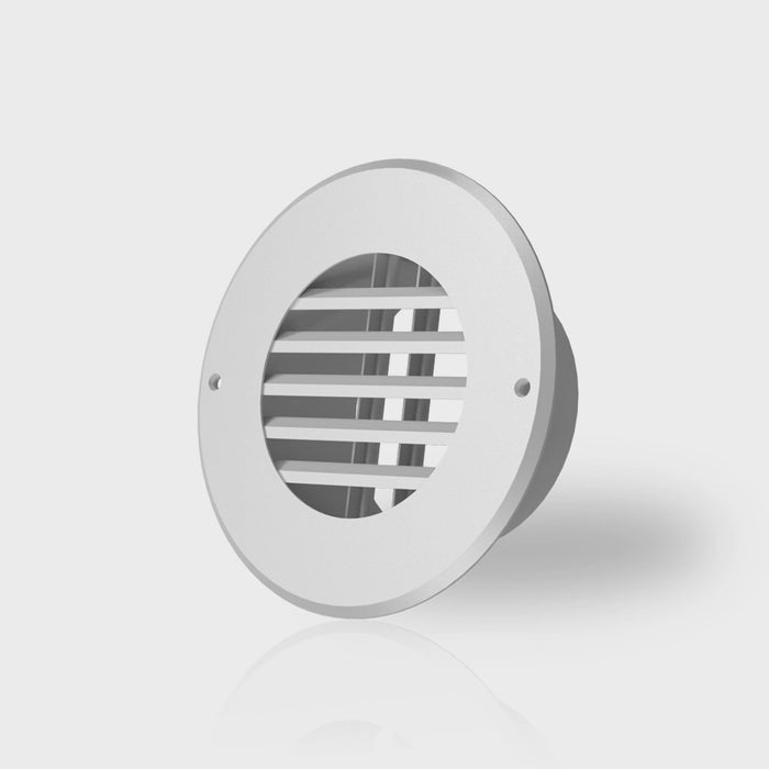 AC Infinity Wall-Mount Duct Grille Vent, White Steel, 6-Inch