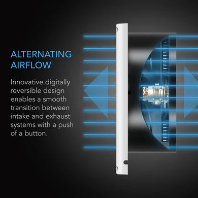 AC Infinity Room To Room Fan, Two-Way Airflow, Temperature controller, 8 Inch / 200 mm