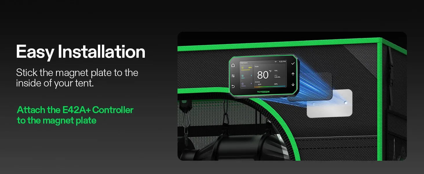 Pre-Order: Vivosun GrowHub E42A+ Controller for Grow Tent, Smart Environmental WiFi-Controller with Temperature, Humidity, VPD, Timer, Cycle, Schedule Controls, Cooling