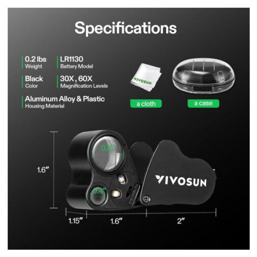 VIVOSUN JEWELERS LOUPE MAGNIFIER
