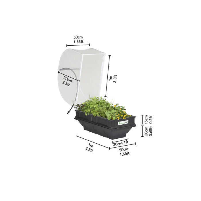 Vegepod Small Raised Garden Bed with VegeCover 0.5m x 1m