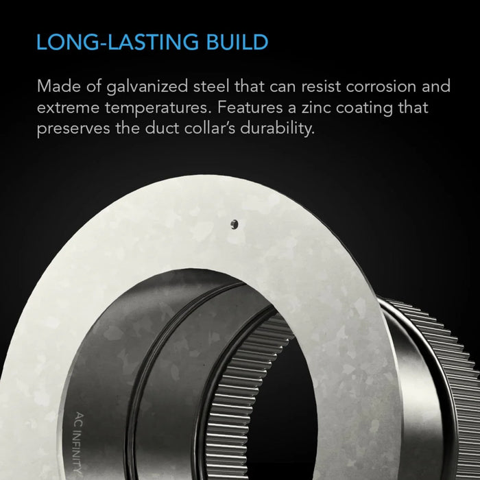 AC Infinity Ducting Collar (Galvanised Steel)