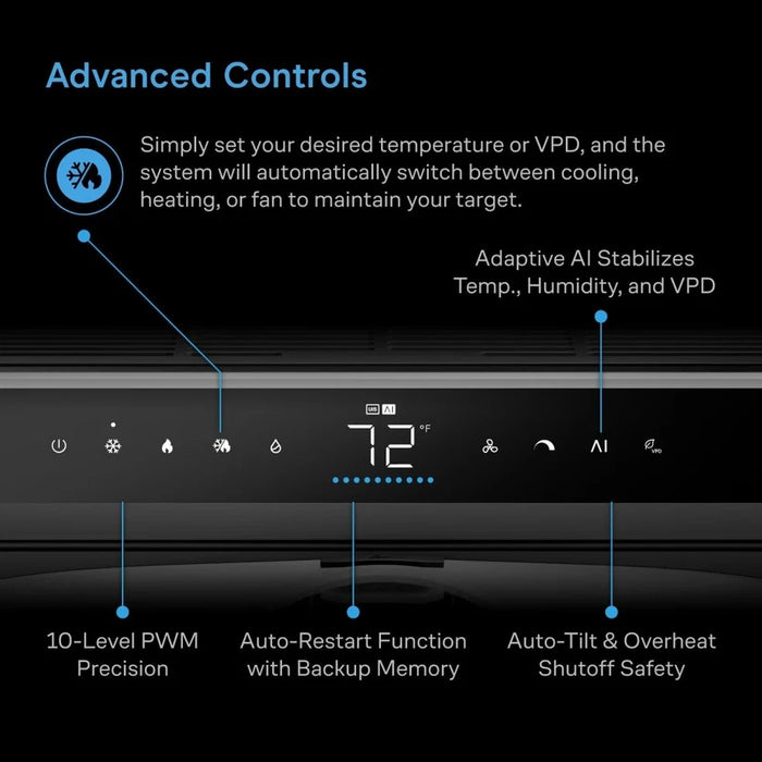 (Pre-Order) AC Infinity Terraform 9, All-In-One Climate Control A/C, 9000 BTU