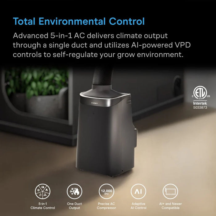 (Pre-Order) AC Infinity Terraform 9, All-In-One Climate Control A/C, 9000 BTU