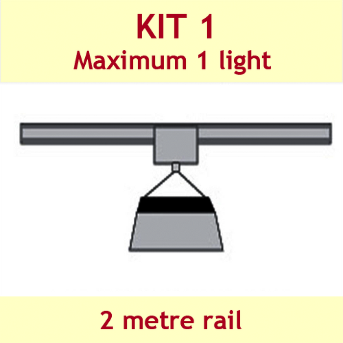 Light Rail - KIT 1 - 2 mt Rail - 1 Light - click & collect only