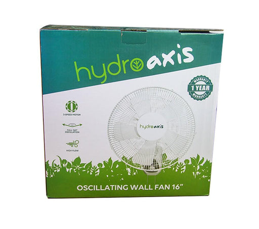 Fans And Ventilation - HYDRO AXIS OSCILLATING WALL MOUNT FAN - 400MM